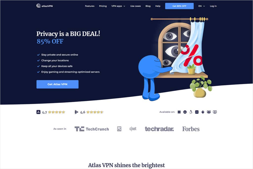 Atlas VPN 官网
图