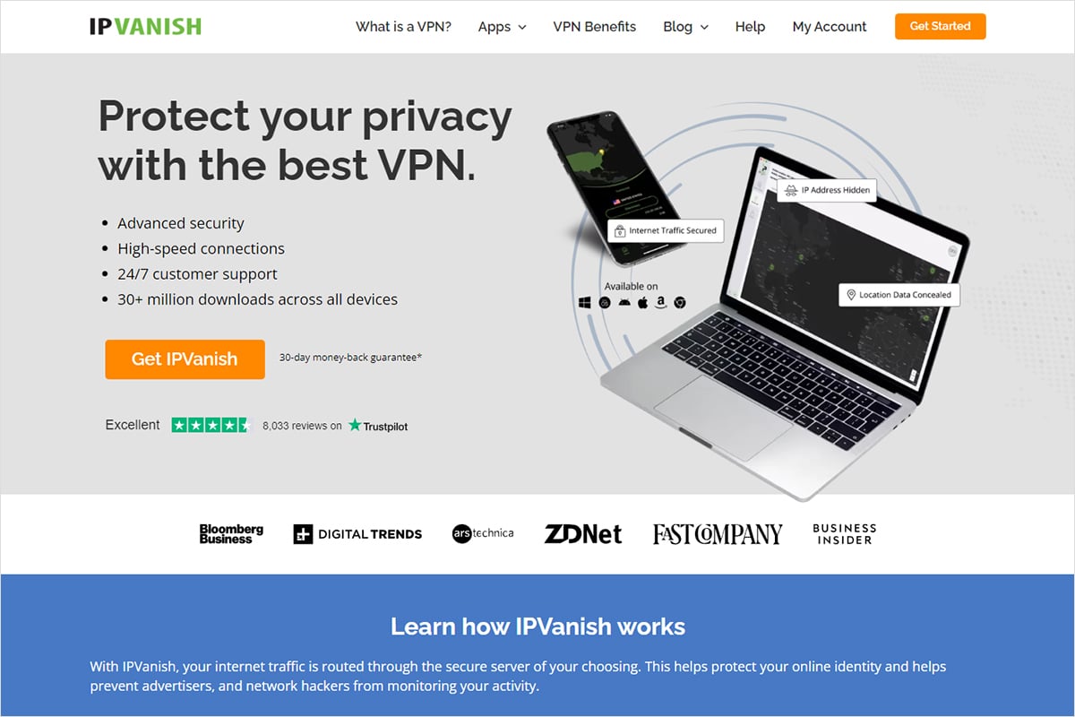 IPVanish VPN 官网