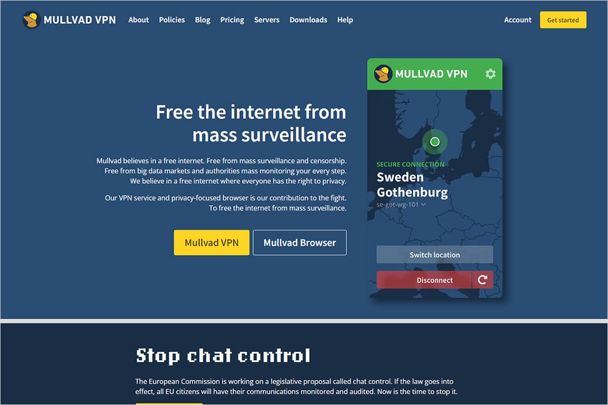Mullvad VPN 官网